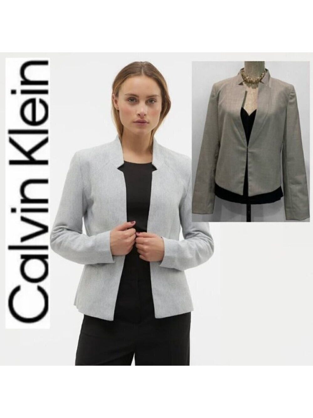 Calvin Klein Gray Classic blazer size 8